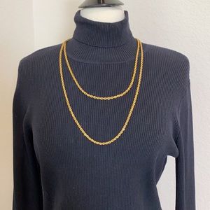 Two strand goldtone necklace